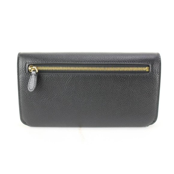 Balenciaga Black Leather Classic Logo Wallet on Chain Gold Chain 48ba624s - Picture 9 of 12